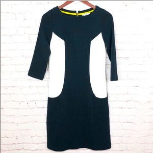 Boden | Ottoman Navy Color Block Shift Dress | 4L